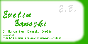 evelin banszki business card