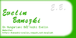 evelin banszki business card